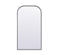 Metal Frame Arch Full Length Mirror 35x66 Inch in Black