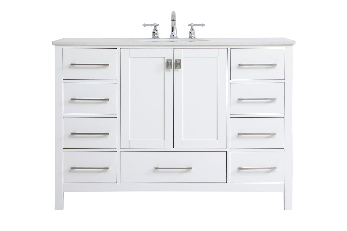 48 inch Single Bathroom Vanity in White