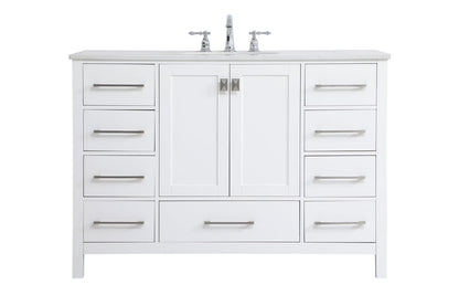 48 inch Single Bathroom Vanity in White