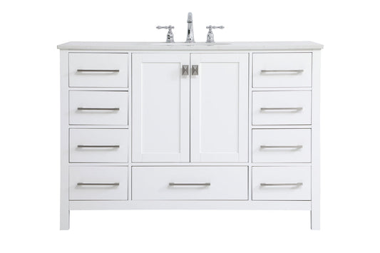 48 inch Single Bathroom Vanity in White