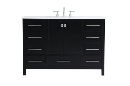 48 inch Single Bathroom Vanity in Black