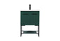 24 inch Single bathroom vanity in green