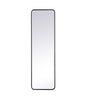 Soft corner metal rectangular mirror 18x60 inch in Black