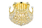Corona 6 light Gold Flush Mount Clear Royal Cut Crystal