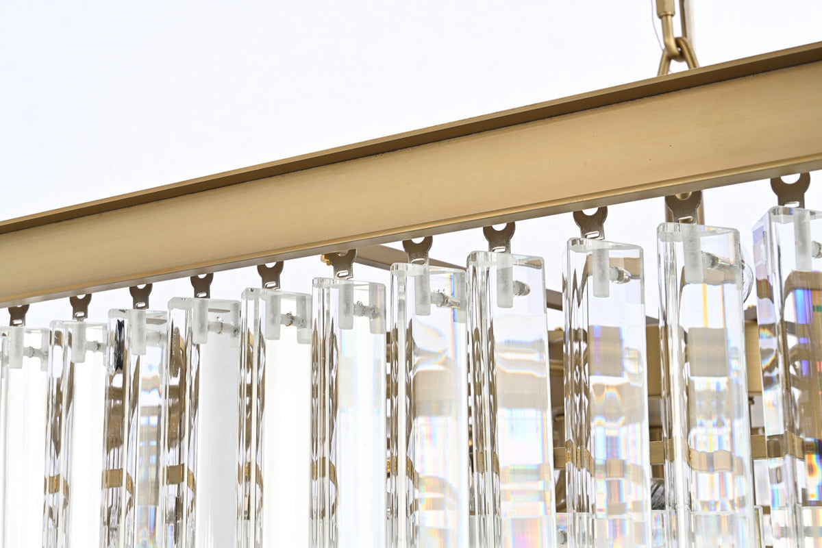 Sydney 34 inch square crystal chandelier in satin gold