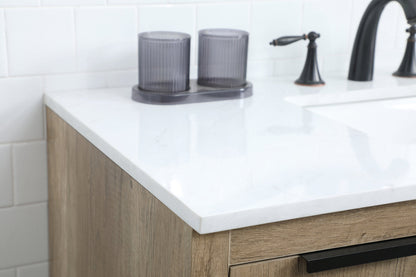 42 Inch SIngle Bathroom Vanity In Natural Oak