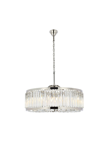 Chelsea 10 light polished nickel Chandelier Clear Royal Cut Crystal