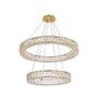 Monroe 28 inch LED double ring chandelier in gold