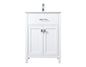 24 Inch SIngle Bathroom Vanity In White