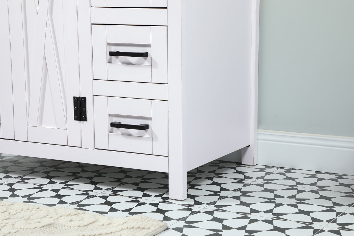 32 inch Single bathroom vanity in white with backsplash