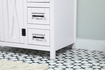 32 inch Single bathroom vanity in white with backsplash