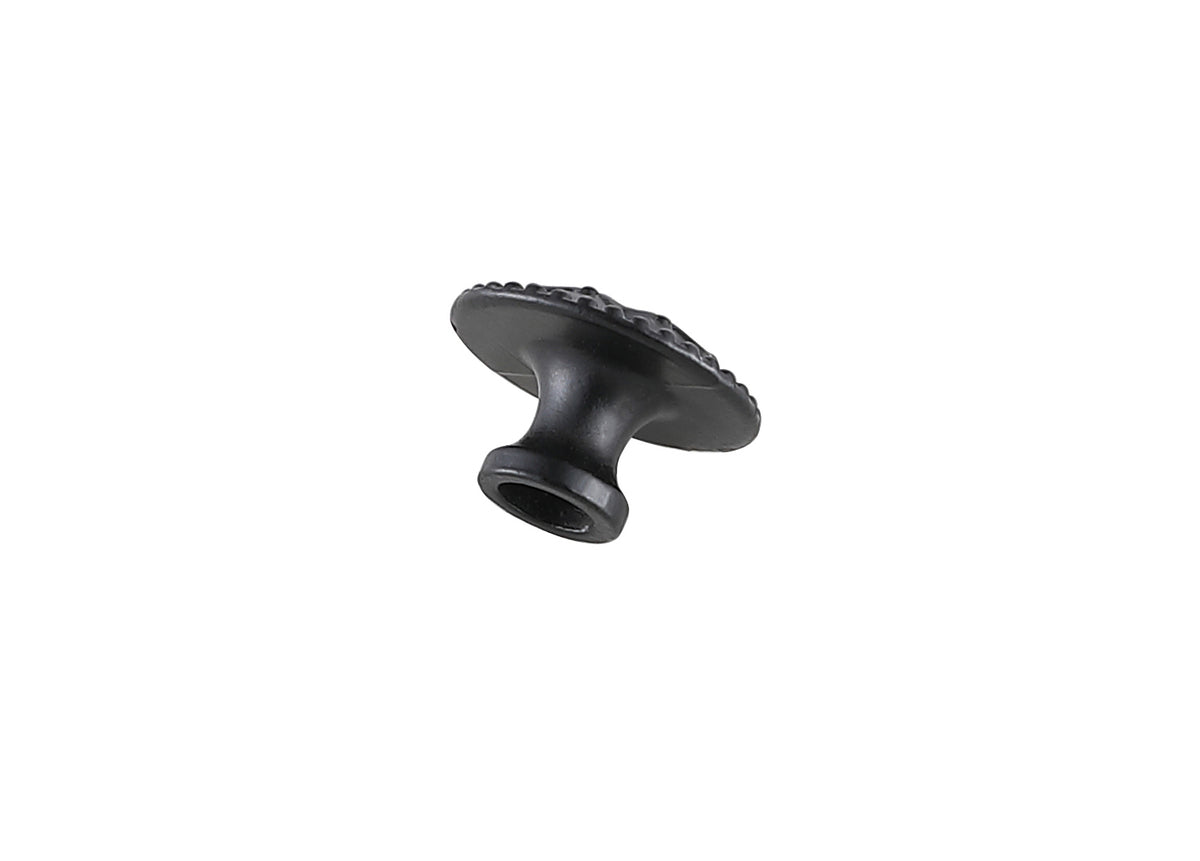 Corio 0.9" Diameter Matte Black Mushroom Knob Multipack (Set of 10)