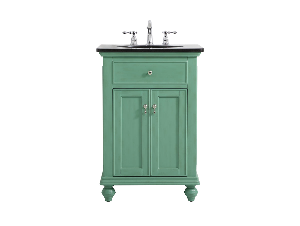 24 inch Single bathroom vanity in vintage mint