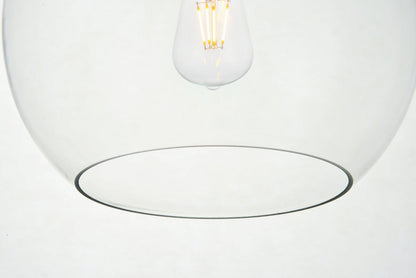 Baxter 1 Light Brass Pendant With Clear Glass