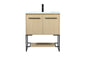 30 inch Single bathroom vanity in maple