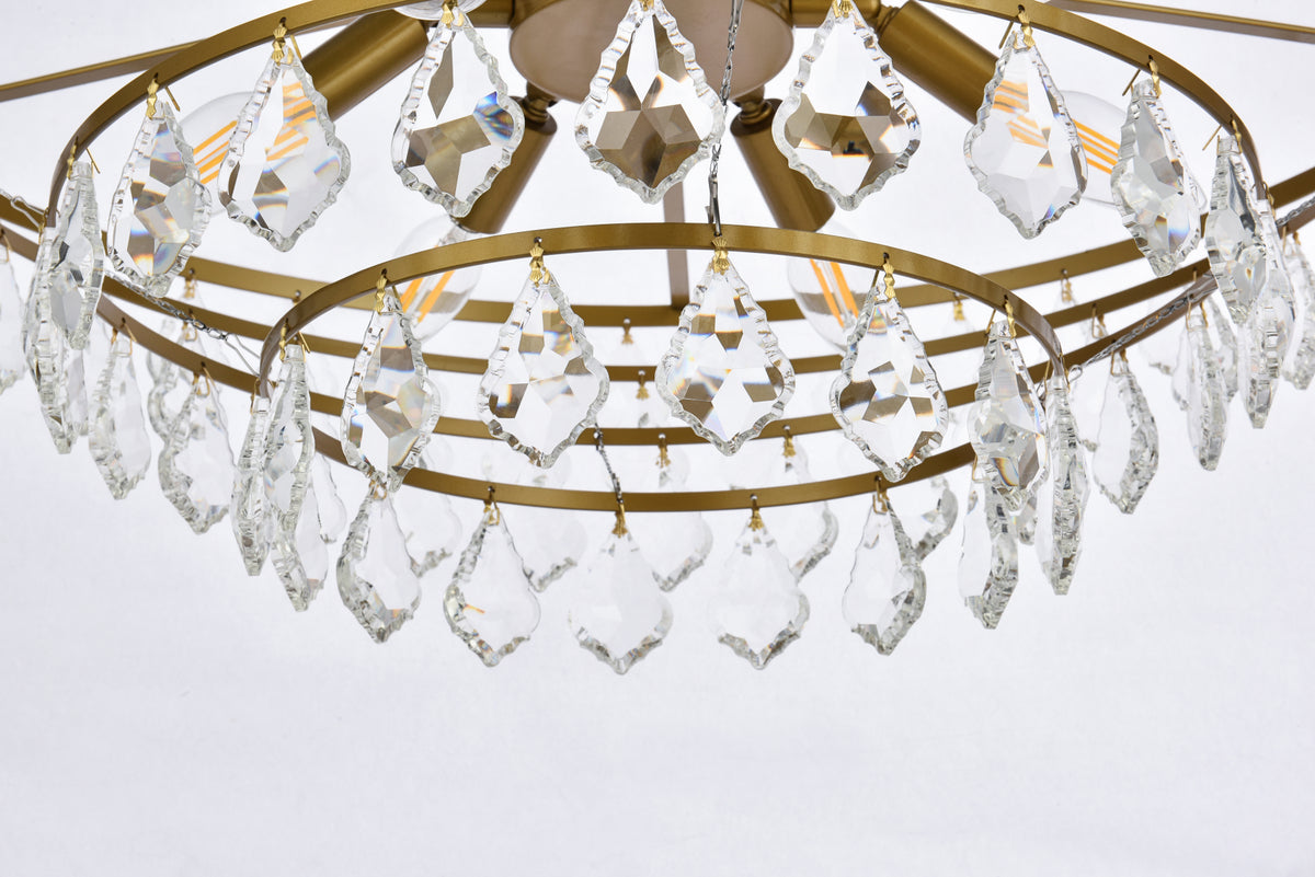 Ella 28 inch pendant in brass