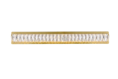 Monroe Integrated LED chip light gold Wall Sconce Clear Royal Cut Crystal