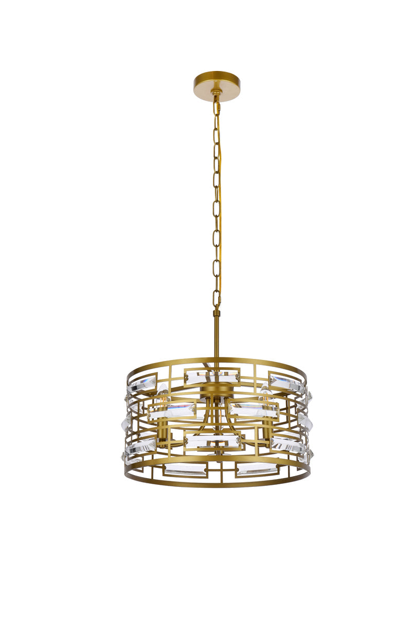 Kennedy 16.5 inch pendant in brass