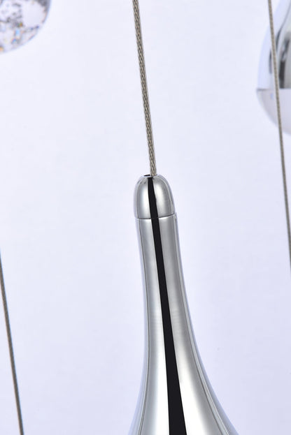 Amherst 36 inch LED chandelier in chrome