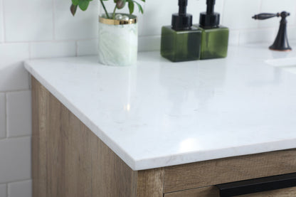 54 Inch SIngle Bathroom Vanity In Natural Oak