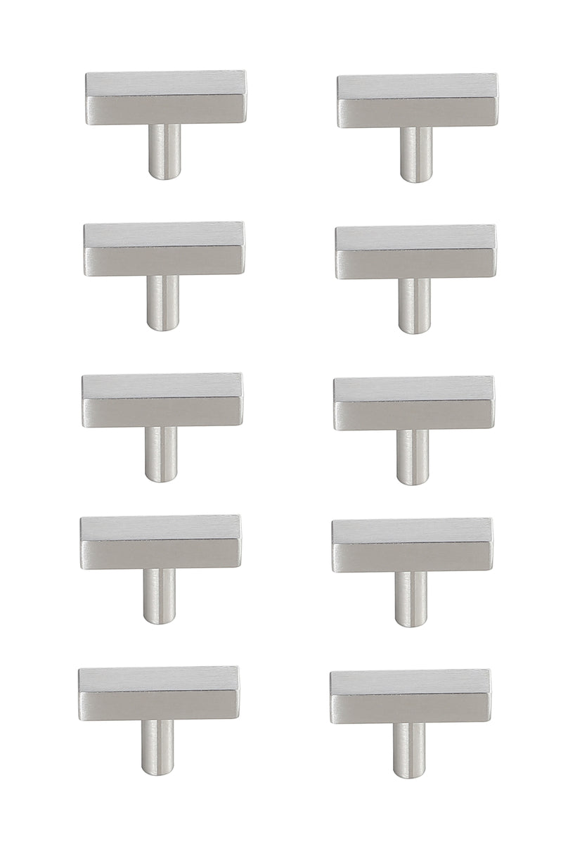 Dior Brushed Nickel T Bar Pull Multipack (set of 10)