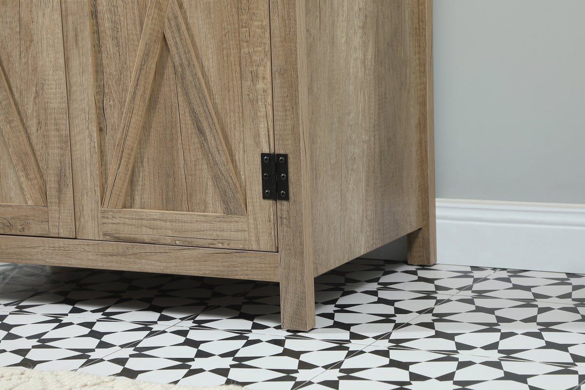 30 inch Single bathroom vanity in natural oak with backsplash