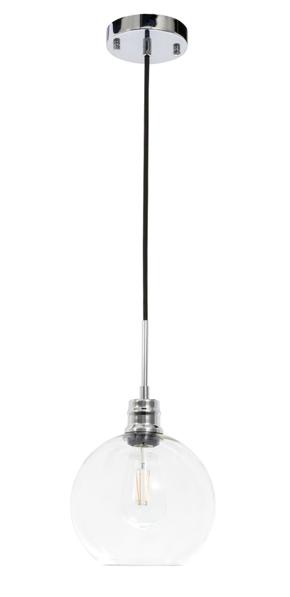 Emett 1 light Chrome and Clear glass pendant