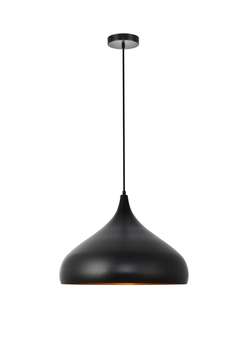 Circa Collection Pendant D16.5in H12in Lt:1 Black Finish