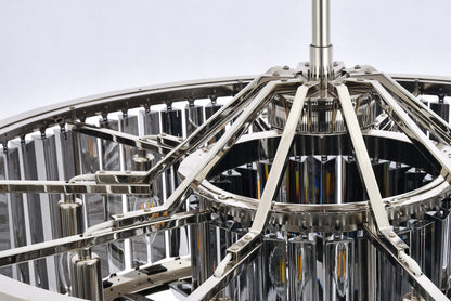 Chelsea 10 light polished nickel Chandelier Silver Shade (Grey) Royal Cut Crystal