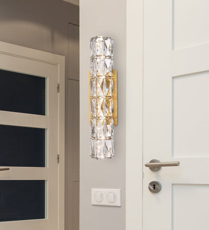 Valetta 18 inch LED linear wall sconce in gold