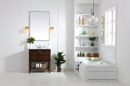 Phineas 1 light Brass and Clear Crystals wall sconce