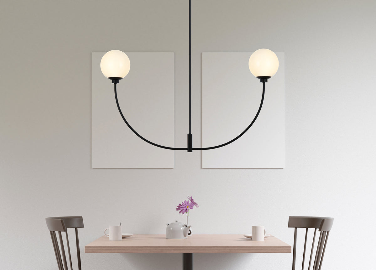 Nyomi 42 inch chandelier in Black