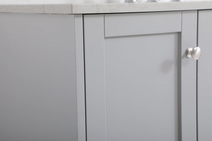 48 inch Single Bathroom Vanity in Grey with Backsplash
