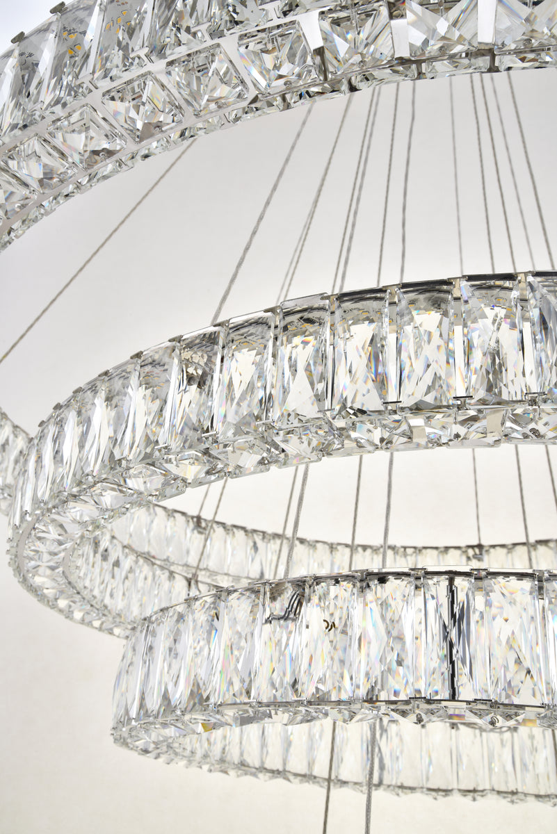 Monroe Integrated LED chip light Chrome Chandelier Clear Royal Cut Crystal