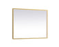 Pier 27x36 inch LED mirror with adjustable color temperature 3000K/4200K/6400K in brass