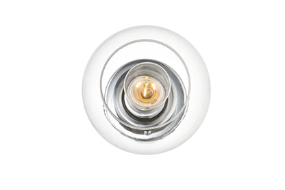 Rogelio 1 light Chrome and Clear Bath Sconce