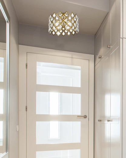 Lyla 13 inch flush mount in brass