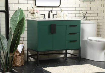 36 inch Single bathroom vanity in green