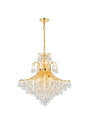 Toureg 15 light Gold Chandelier Clear Royal Cut Crystal