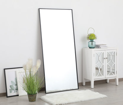 Metal frame rectangle mirror 30 inch in Black