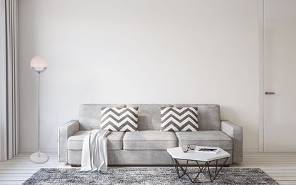 Eclipse 1 Light Chrome Floor Lamp With Frosted White Glass