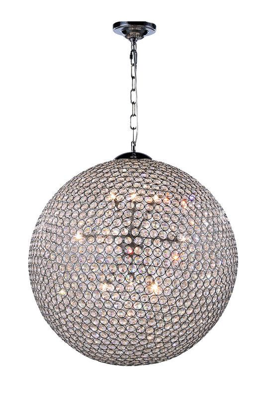 Cabaret 12 light Chrome Pendant Clear Royal Cut Crystal