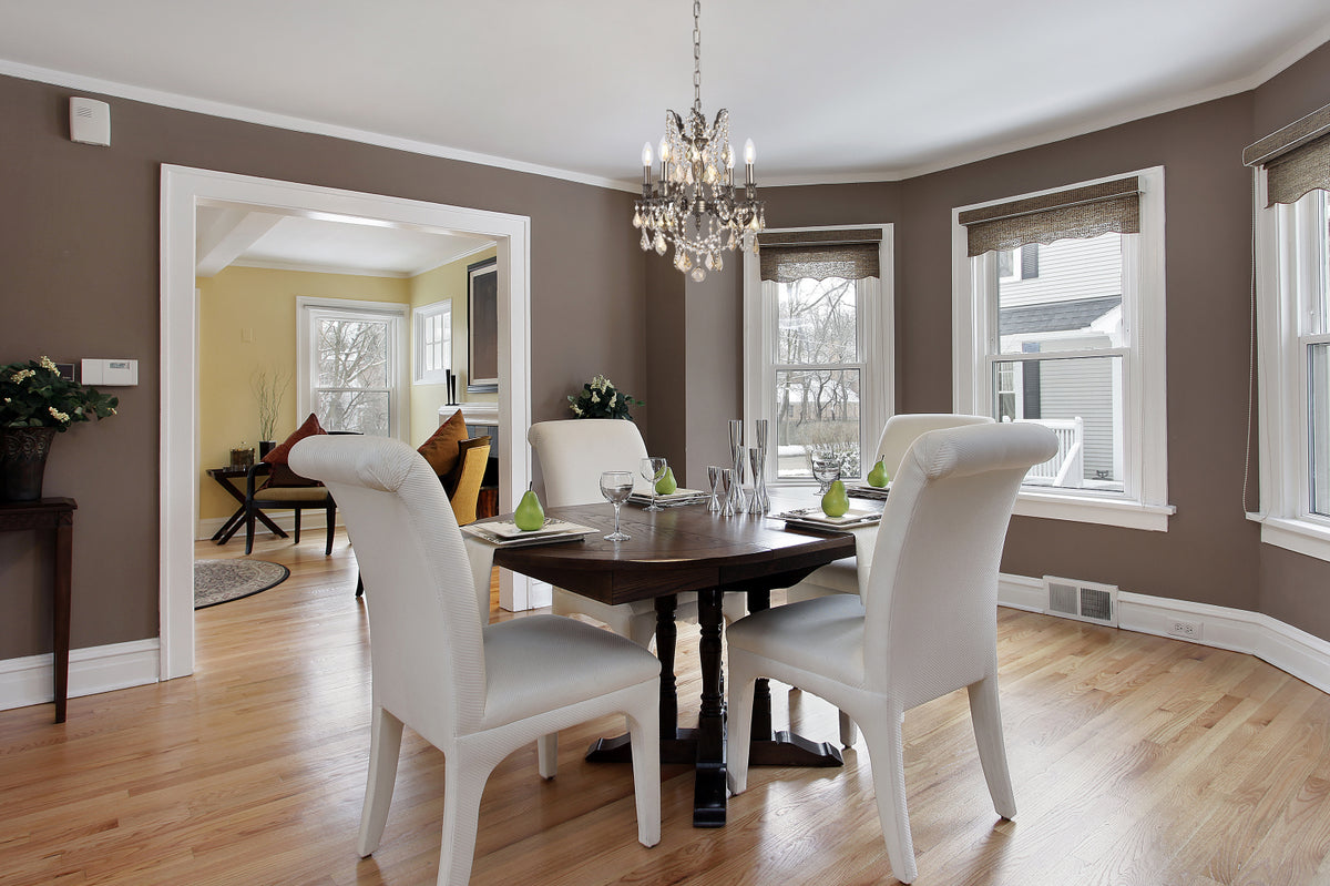 Rosalia 4 light Pewter Pendant Golden Teak (Smoky) Royal Cut Crystal