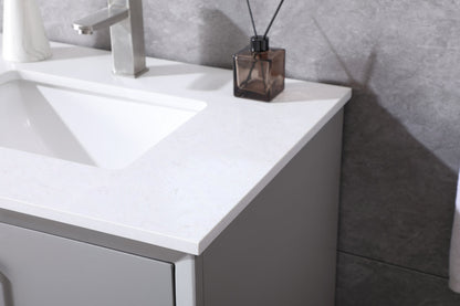 30 Inch SIngle Bathroom Vanity In Grey