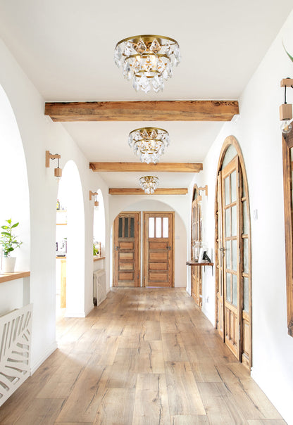 Ella 10 inch flush mount in brass