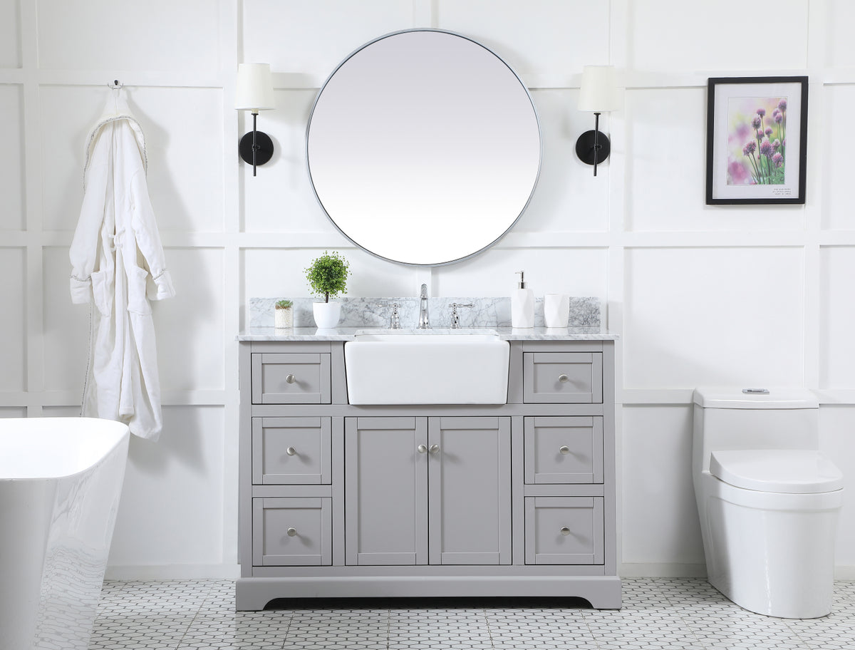 48 inch Single bathroom vanity in grey