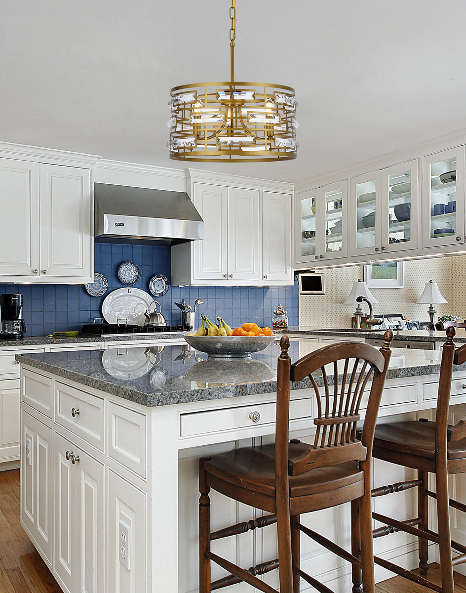 Kennedy 16.5 inch pendant in brass