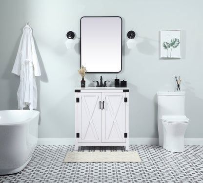 30 inch Single bathroom vanity in white
