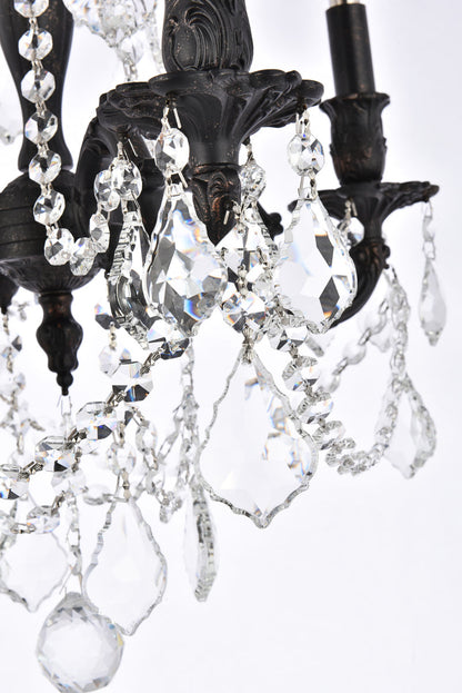 Rosalia 4 light Dark Bronze Pendant Clear Royal Cut Crystal