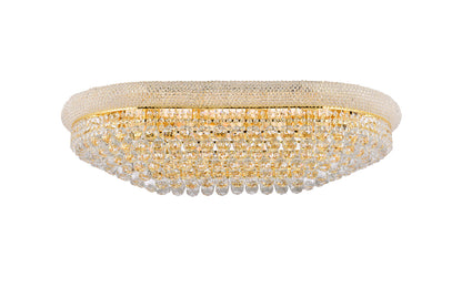 Primo 24 light Gold Flush Mount Clear Royal Cut Crystal